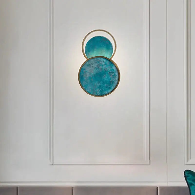 Gold Black Orb Wall Lamp