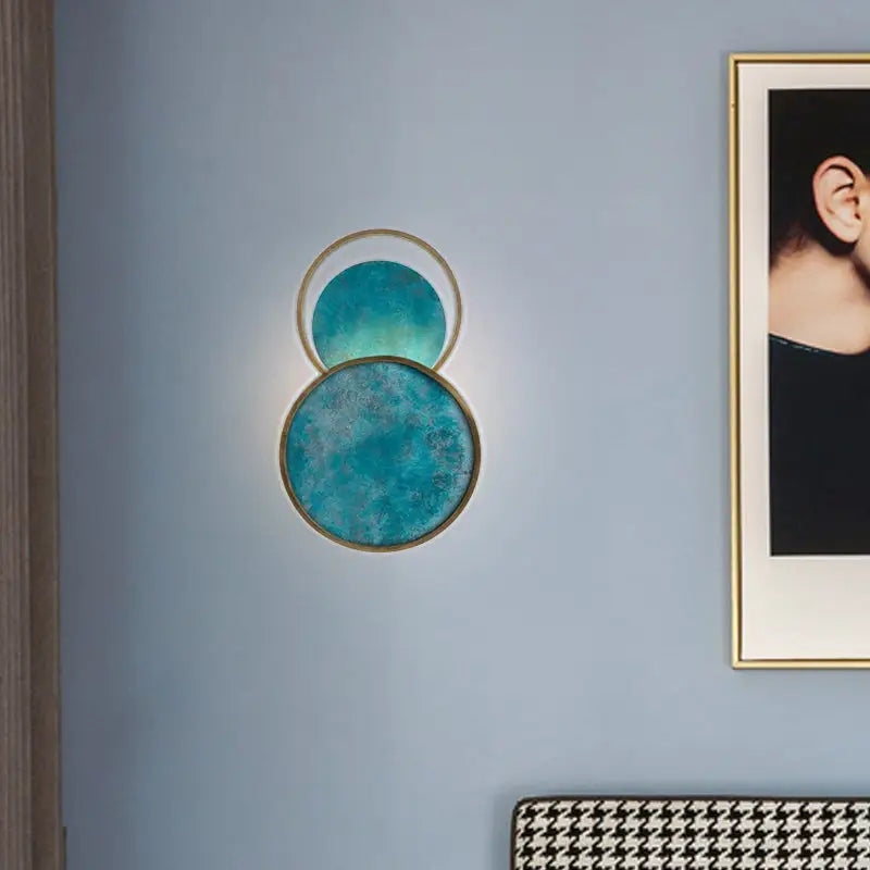 Gold Black Orb Wall Lamp