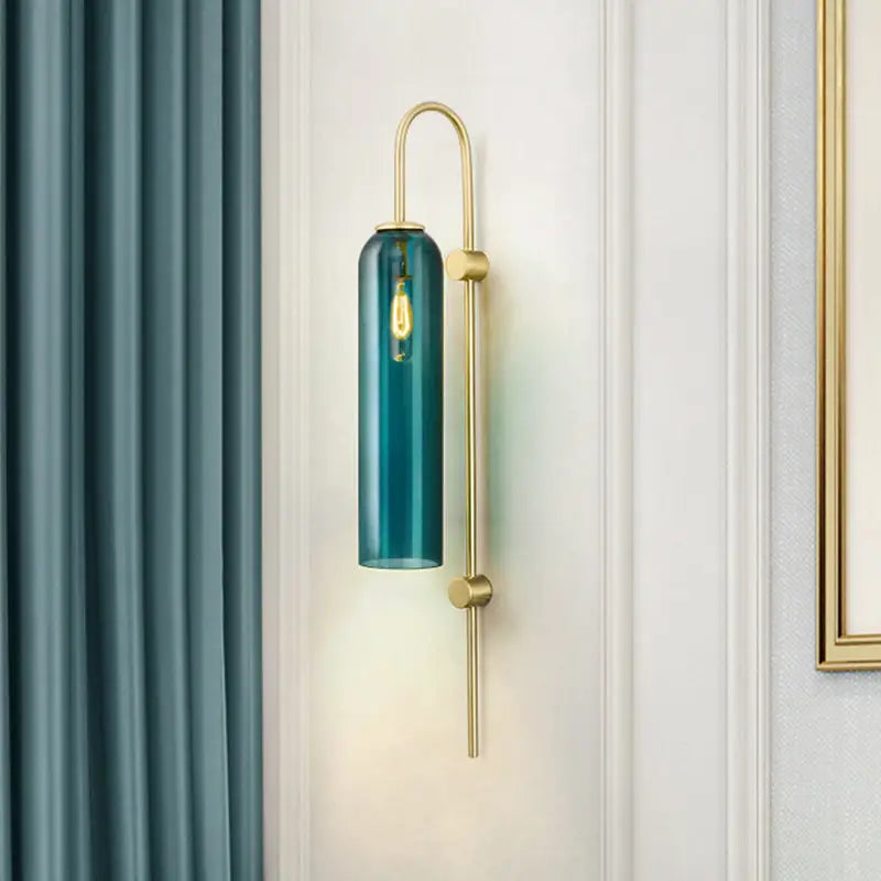 Gold Black Orb Wall Lamp