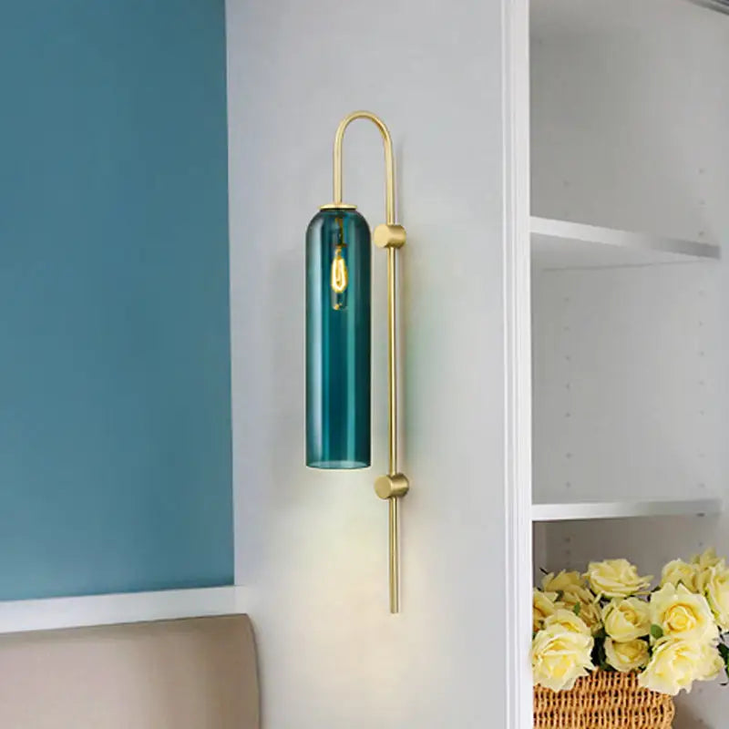 Gold Black Orb Wall Lamp