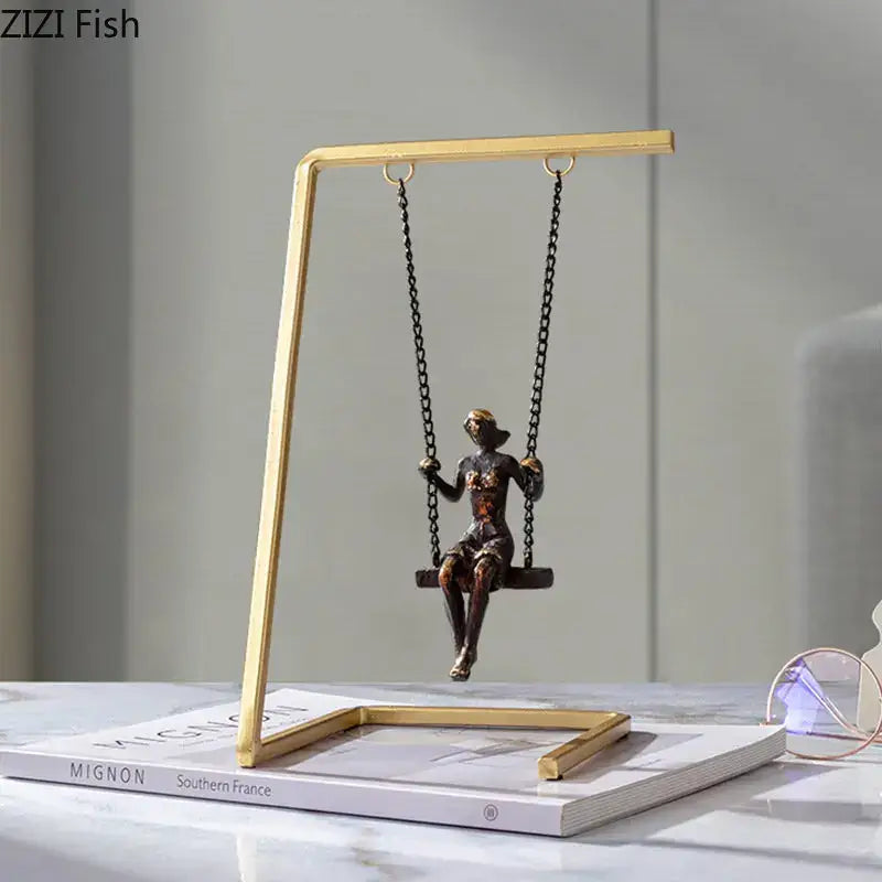 Gold Bronze Metal Sculpture