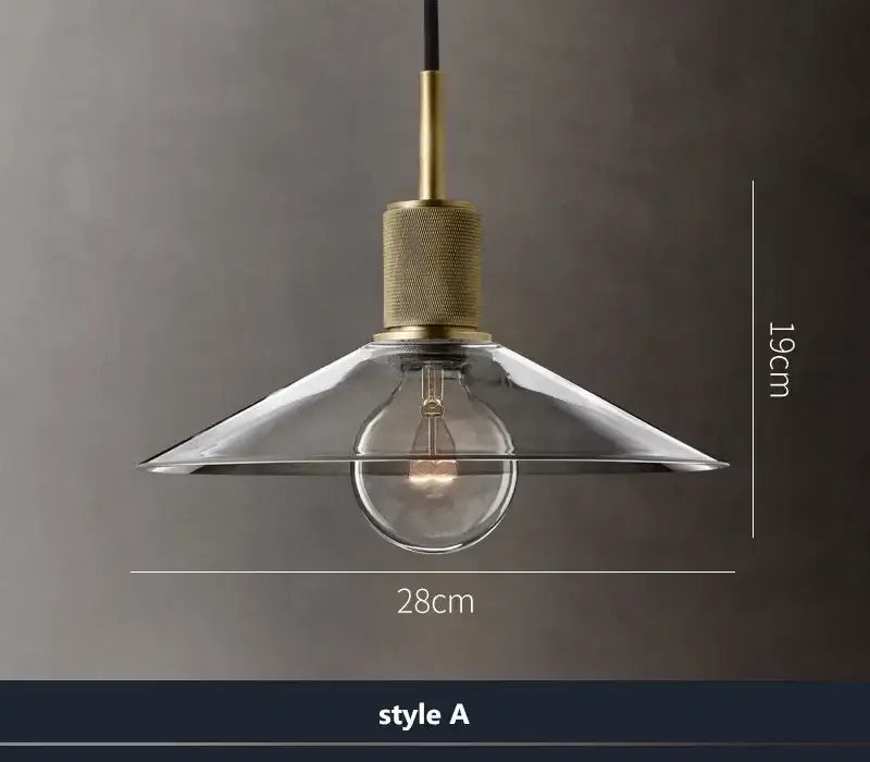 Gold Glass LED Pendant