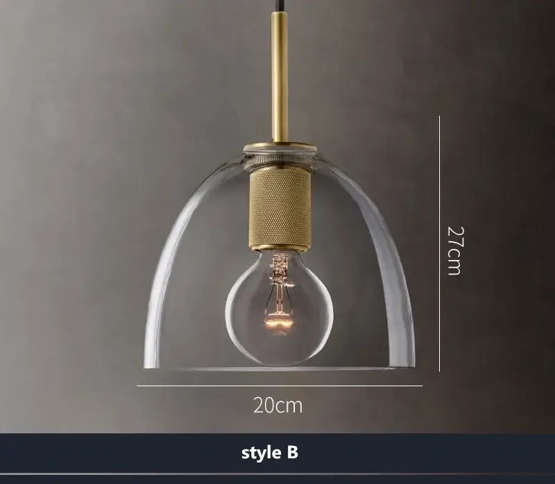 Gold Glass LED Pendant