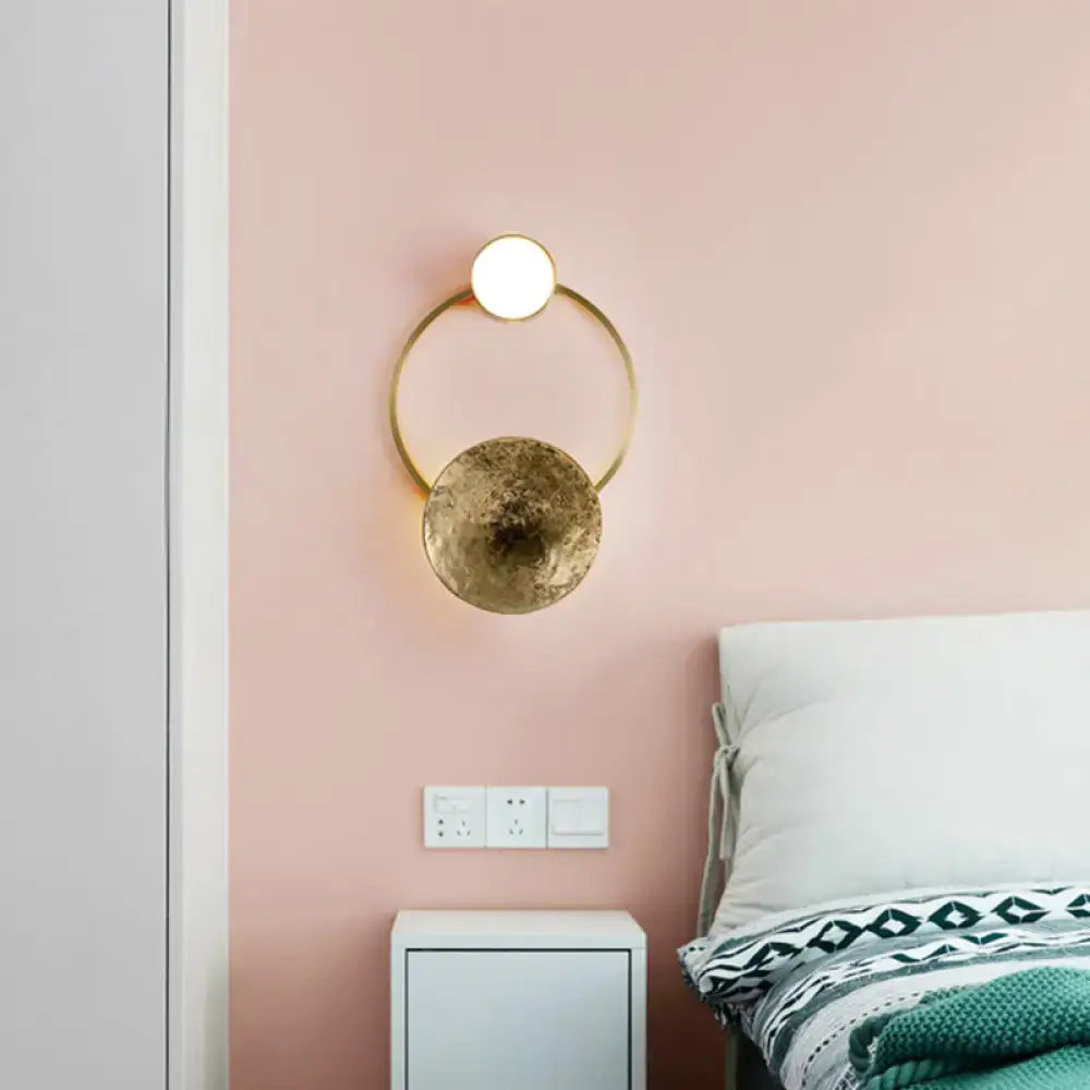 Gold Orbit Wall Sconce Four Size Options