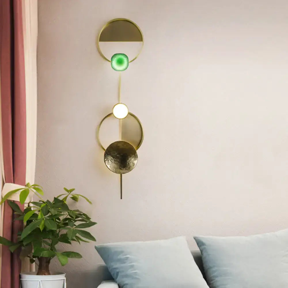 Gold Orbit Wall Sconce Four Size Options