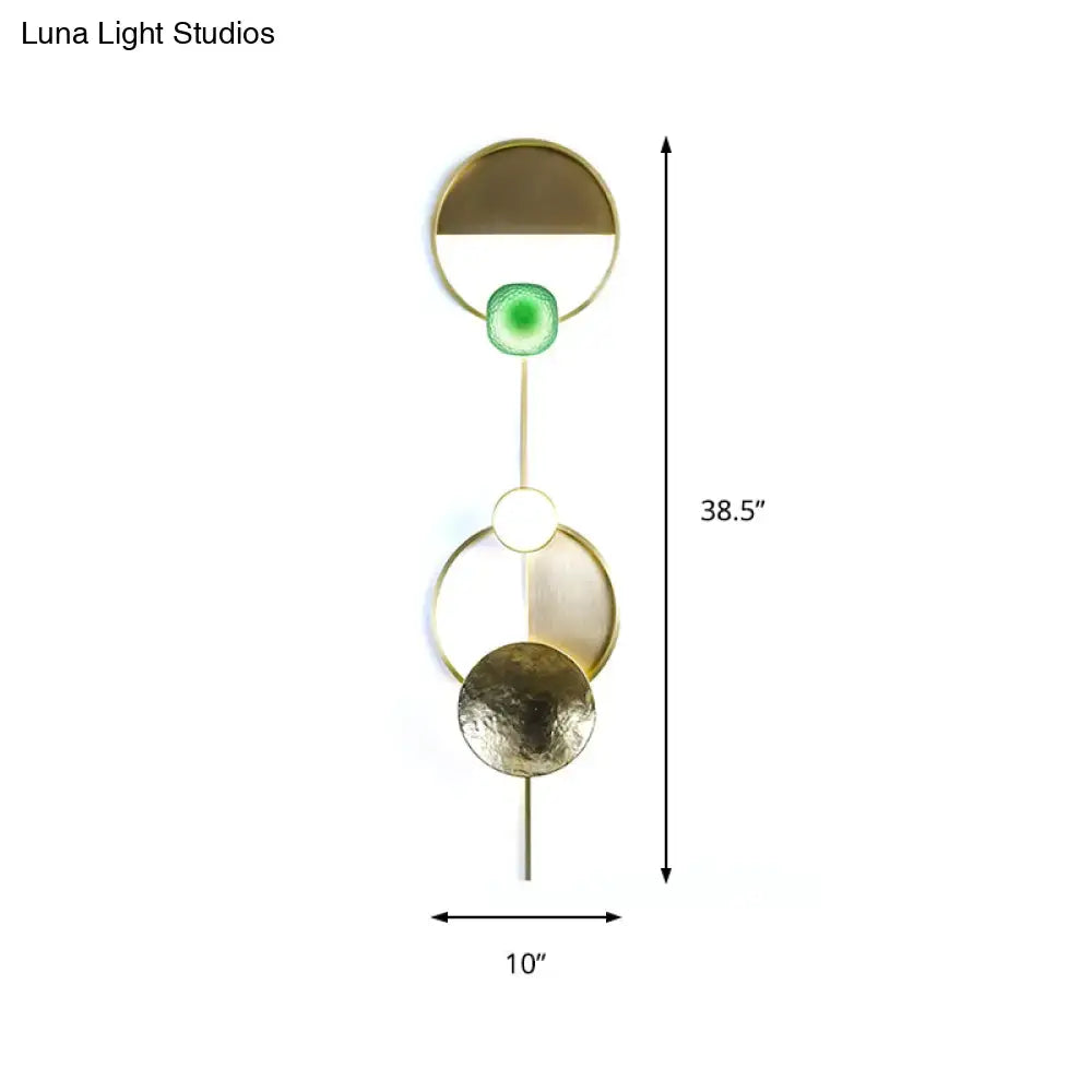 Gold Orbit Wall Sconce Four Size Options
