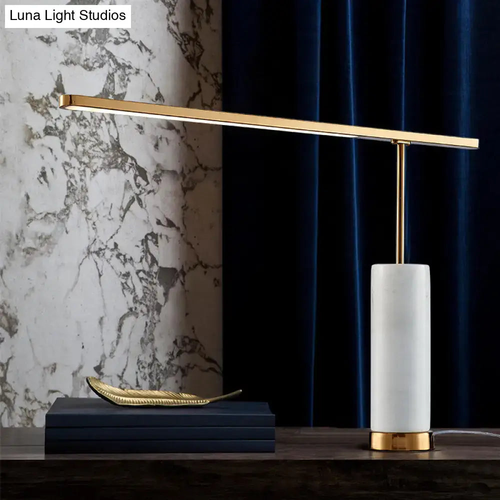 Gold Marble Nightstand Lamp