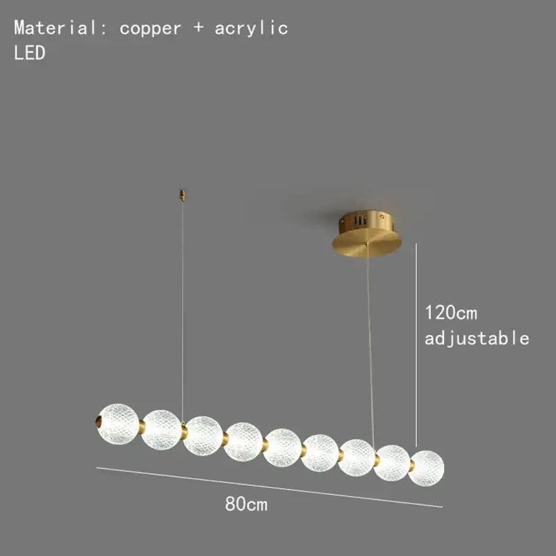 Gold White Acrylic Chandelier