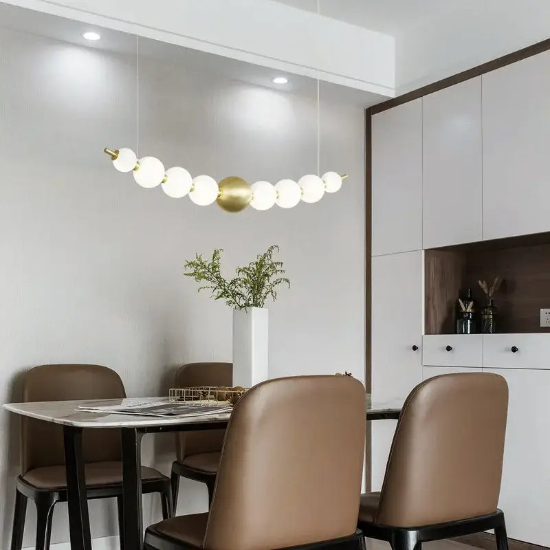 Gold White Acrylic Chandelier