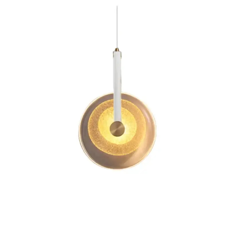 Gold Circular Glass Chandelier