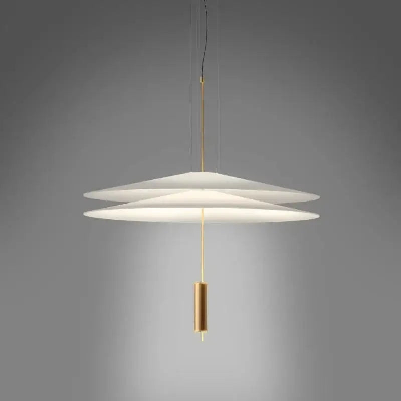 White Saucer Pendant Light