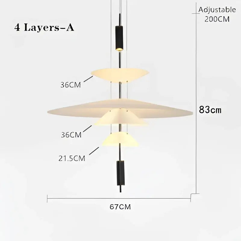 White Saucer Pendant Light