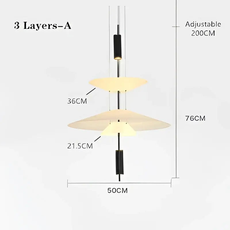 White Saucer Pendant Light