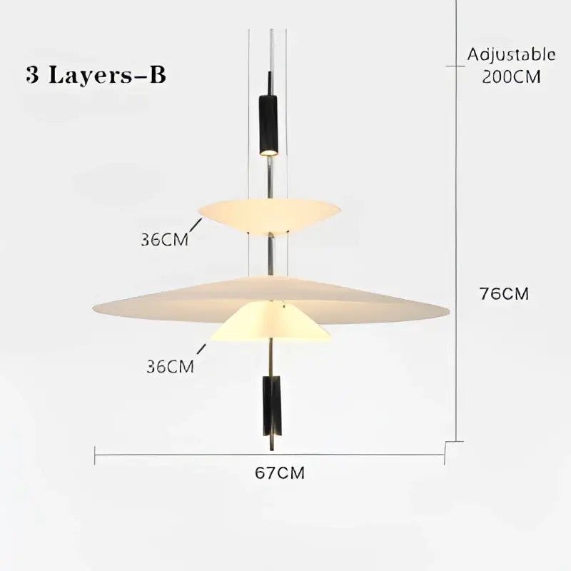 White Saucer Pendant Light