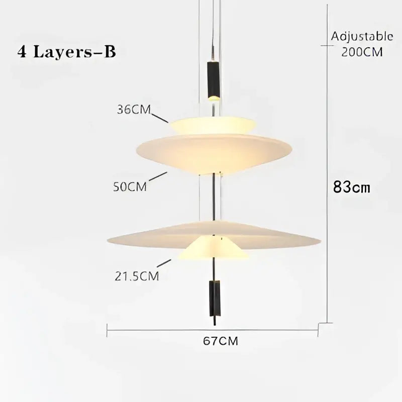 White Saucer Pendant Light