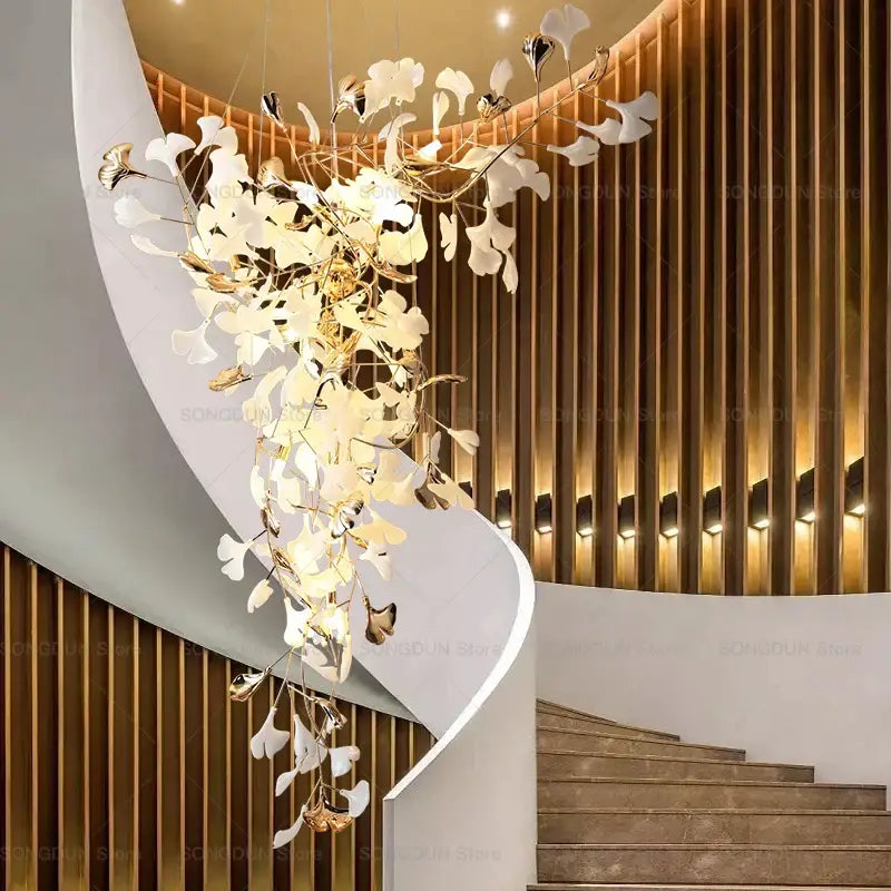 Gold Ceramic Chandelier