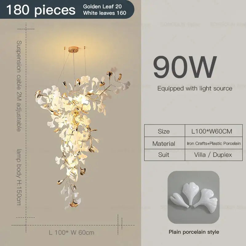 Gold Ceramic Chandelier