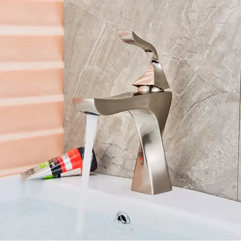 Gold Angular Basin Faucet