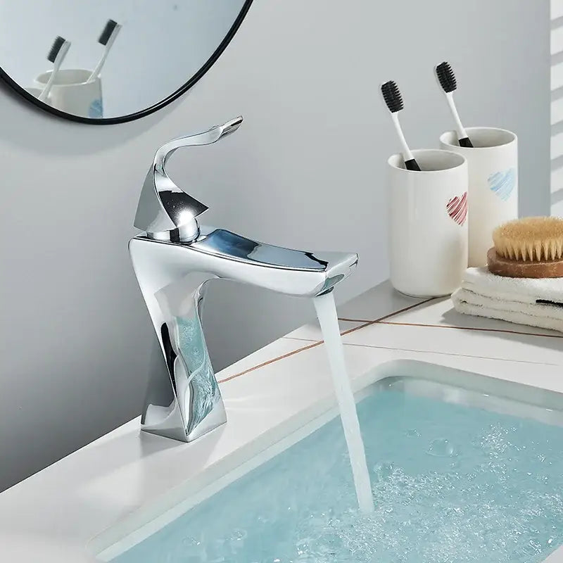 Gold Angular Basin Faucet