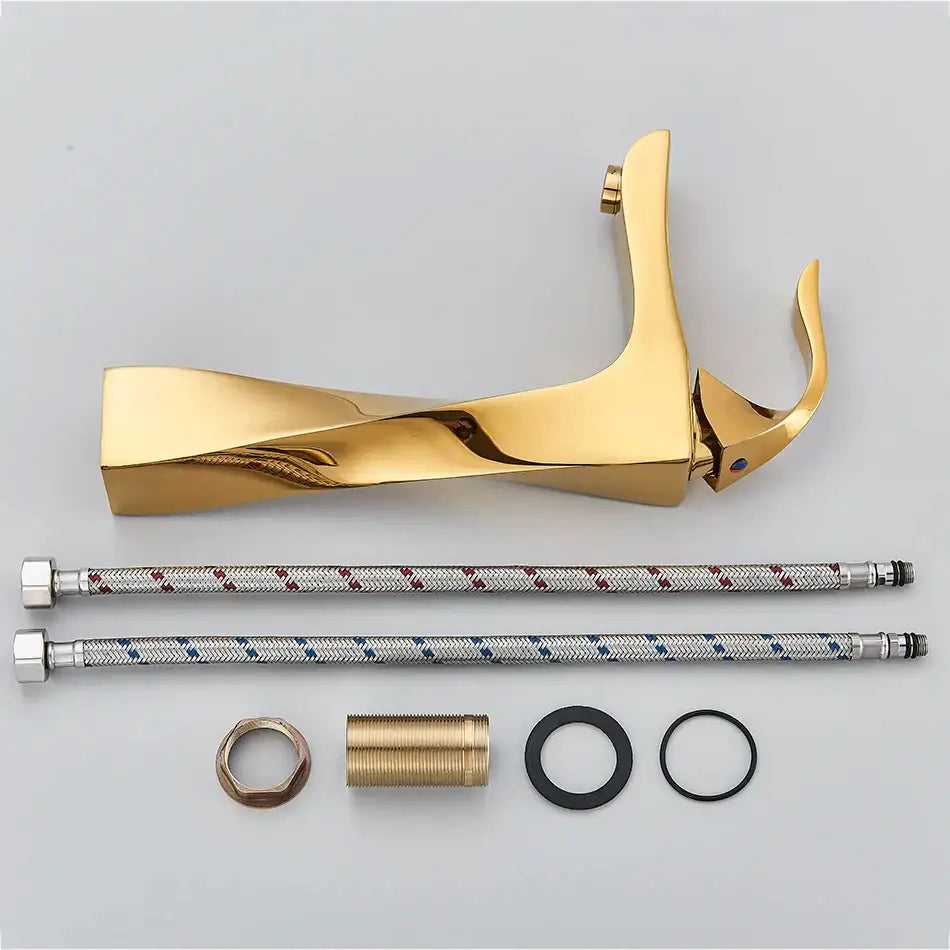 Gold Angular Basin Faucet