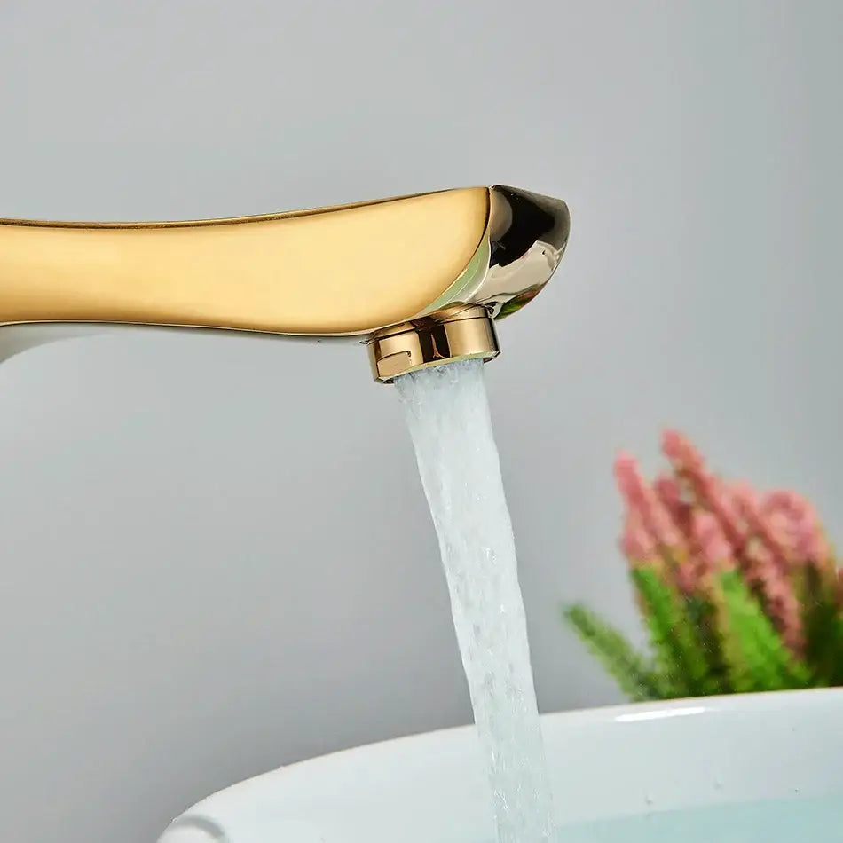 Gold Angular Basin Faucet