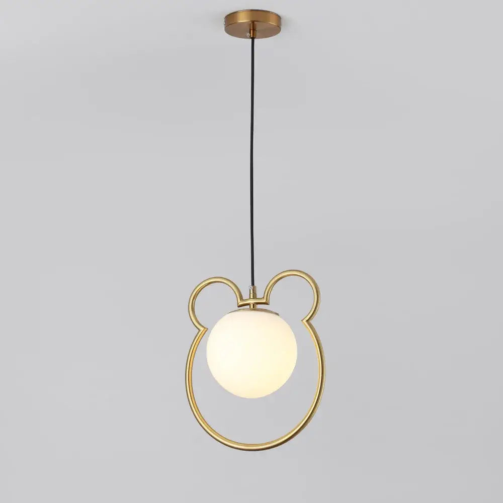 Gold Arched Glass Pendant