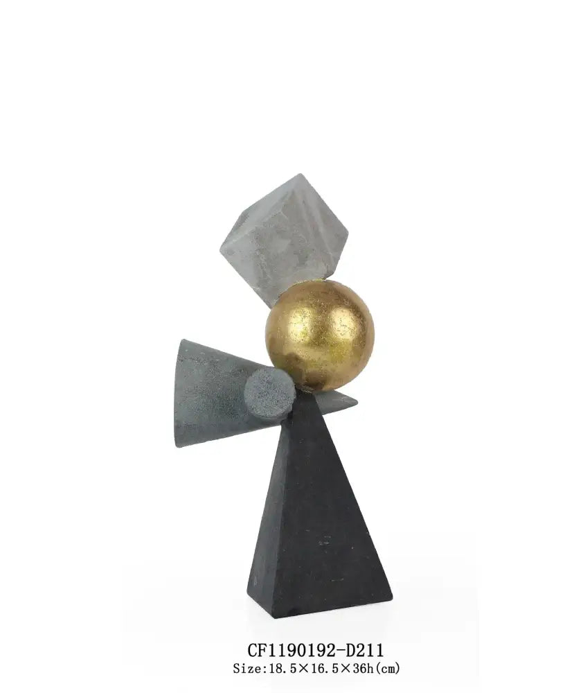 Gold Ball Triangular Statues