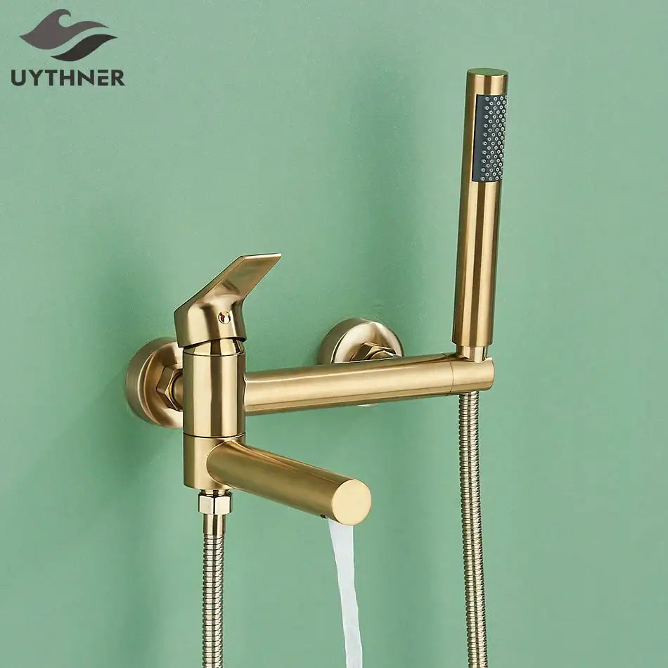 Brushed Gold Shower Set