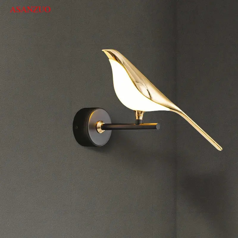 Gold Bird Wall Lamp