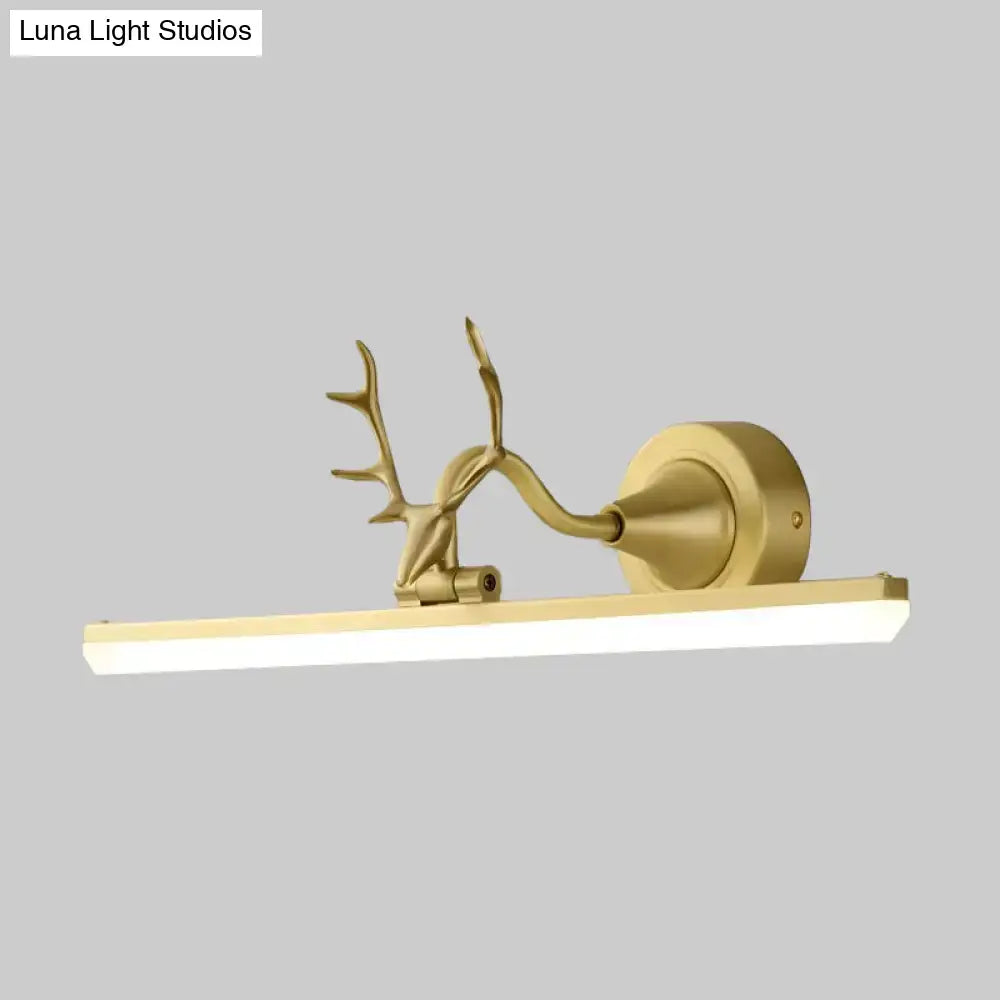 Gold Antler Vanity Sconce