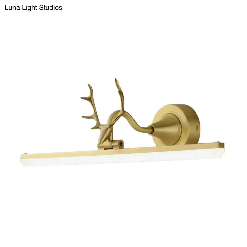 Gold Antler Vanity Sconce