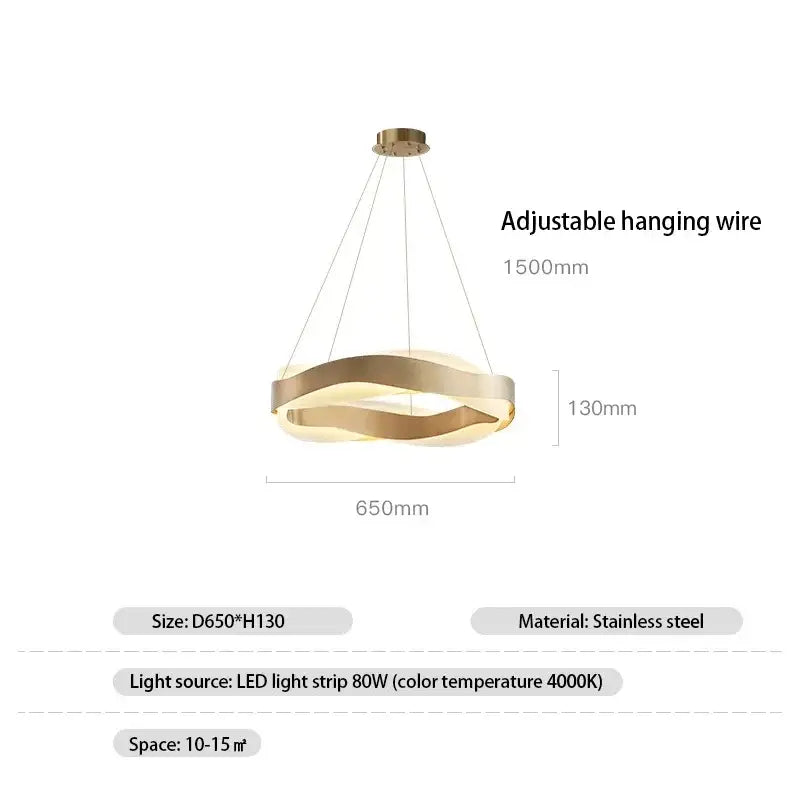 Black Circle Acrylic Pendant Light Dia95cm