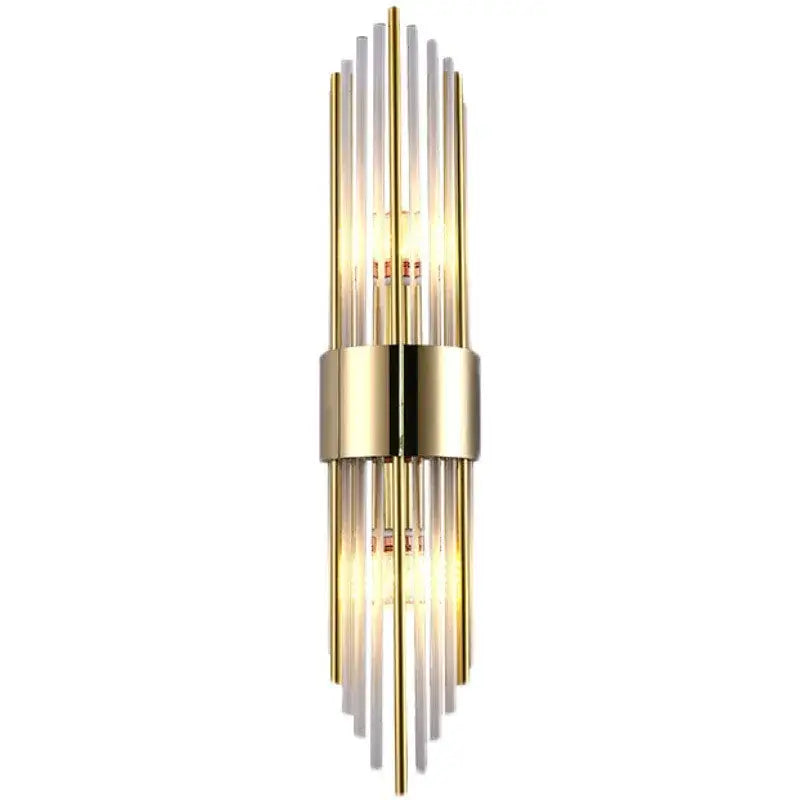 Gold Black Crystal Wall Lamp