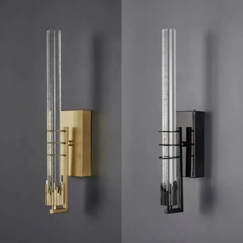 Gold Crystal Wall Sconce Black and Gold Finish