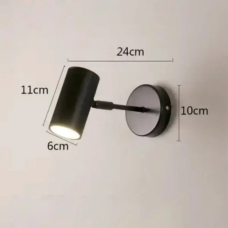 Gold Cylindrical Wall Lamp