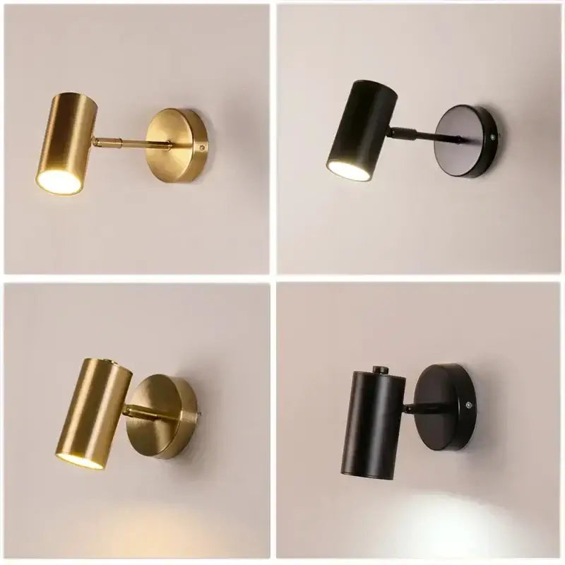 Gold Cylindrical Wall Lamp