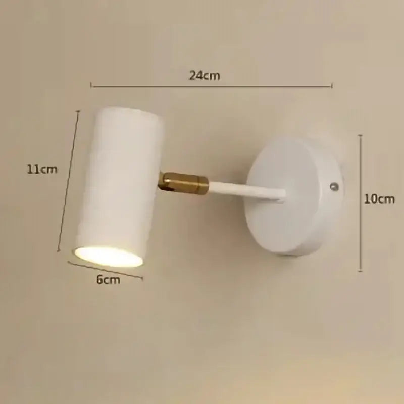 Gold Cylindrical Wall Lamp