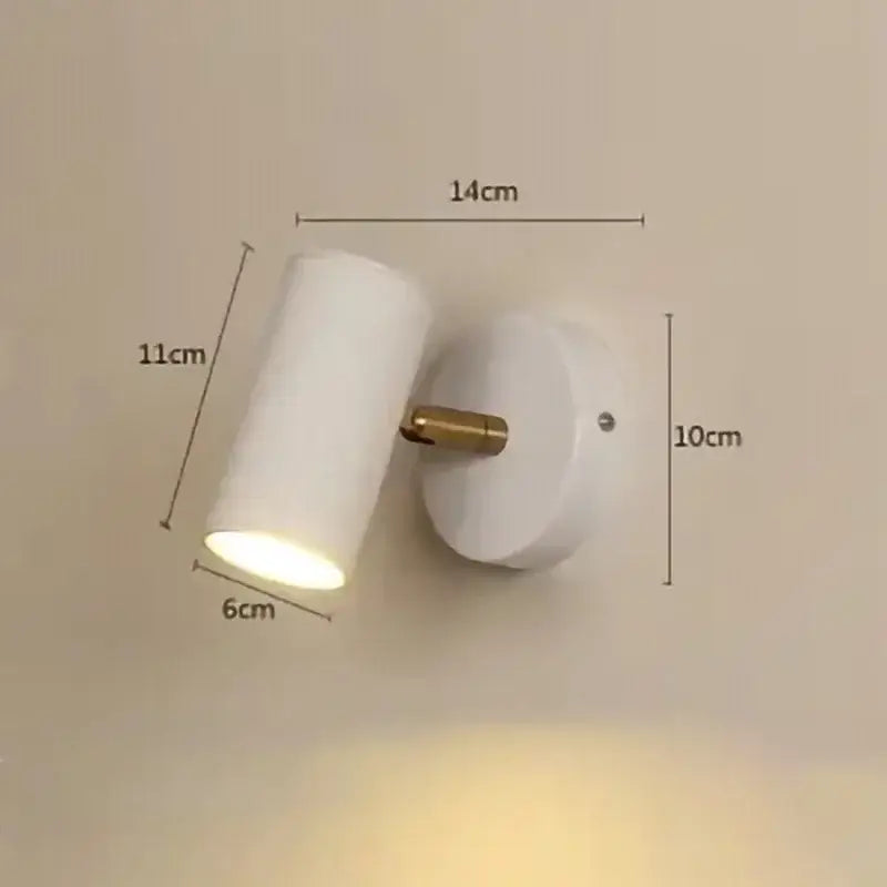 Gold Cylindrical Wall Lamp