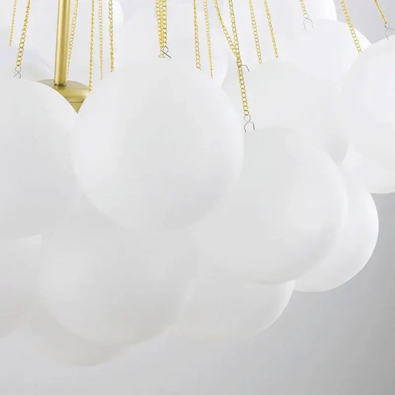 Gold Black Frosted-Glass 37-Head Chandelier