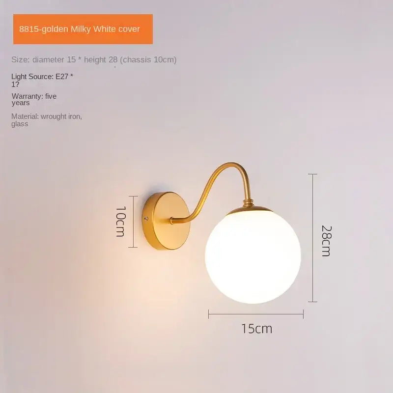 Gold Black LED Wall Sconce with Water Ripple Shade