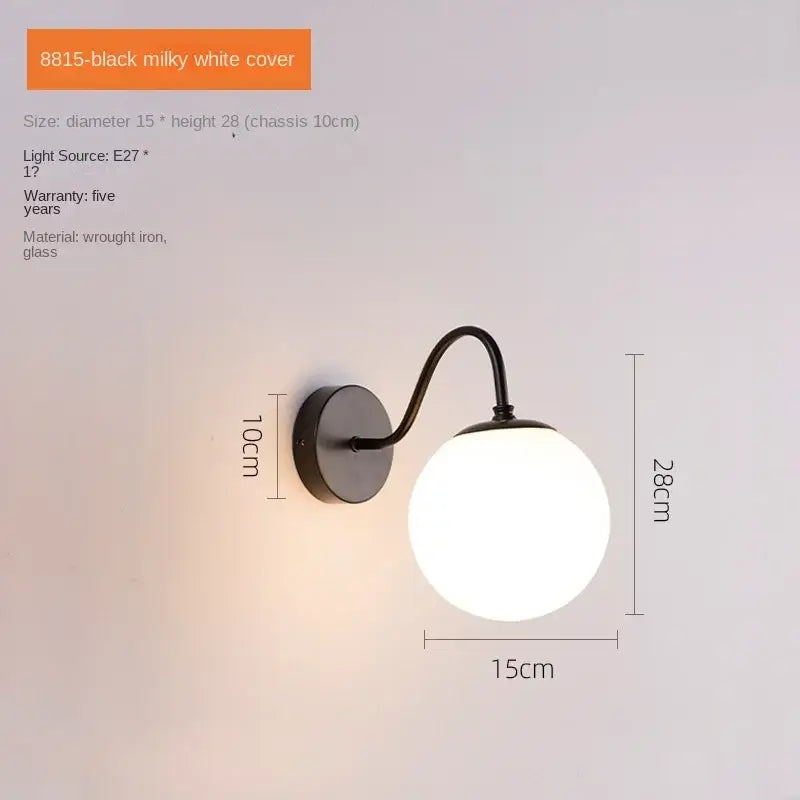 Gold Black LED Wall Sconce with Water Ripple Shade