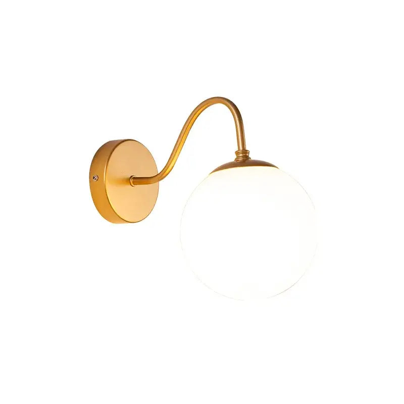 Gold Black LED Wall Sconce with Water Ripple Shade