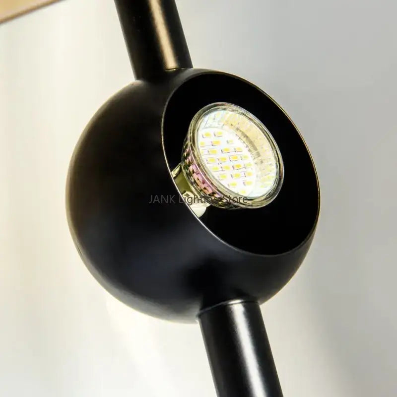 Gold Black Hemisphere Floor Lamp