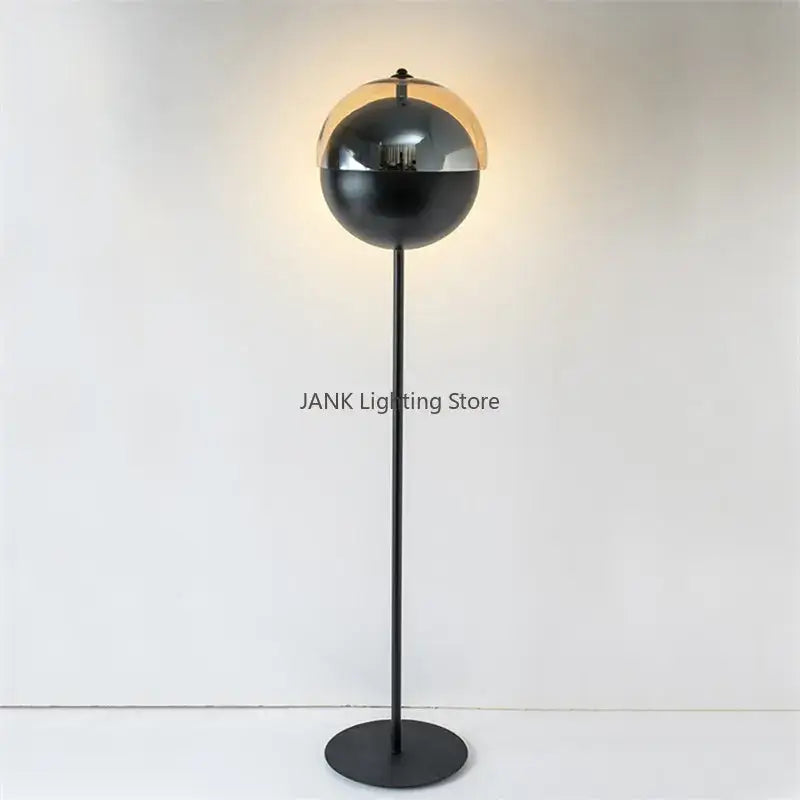 Gold Black Hemisphere Floor Lamp