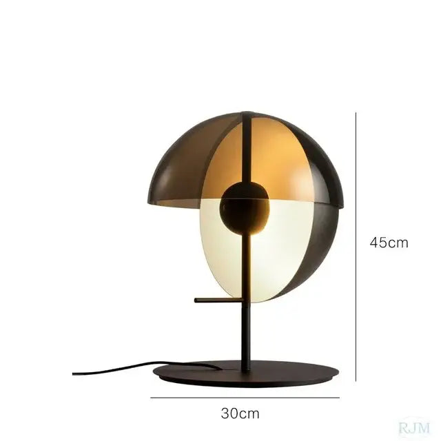 Gold Black Hemisphere Floor Lamp