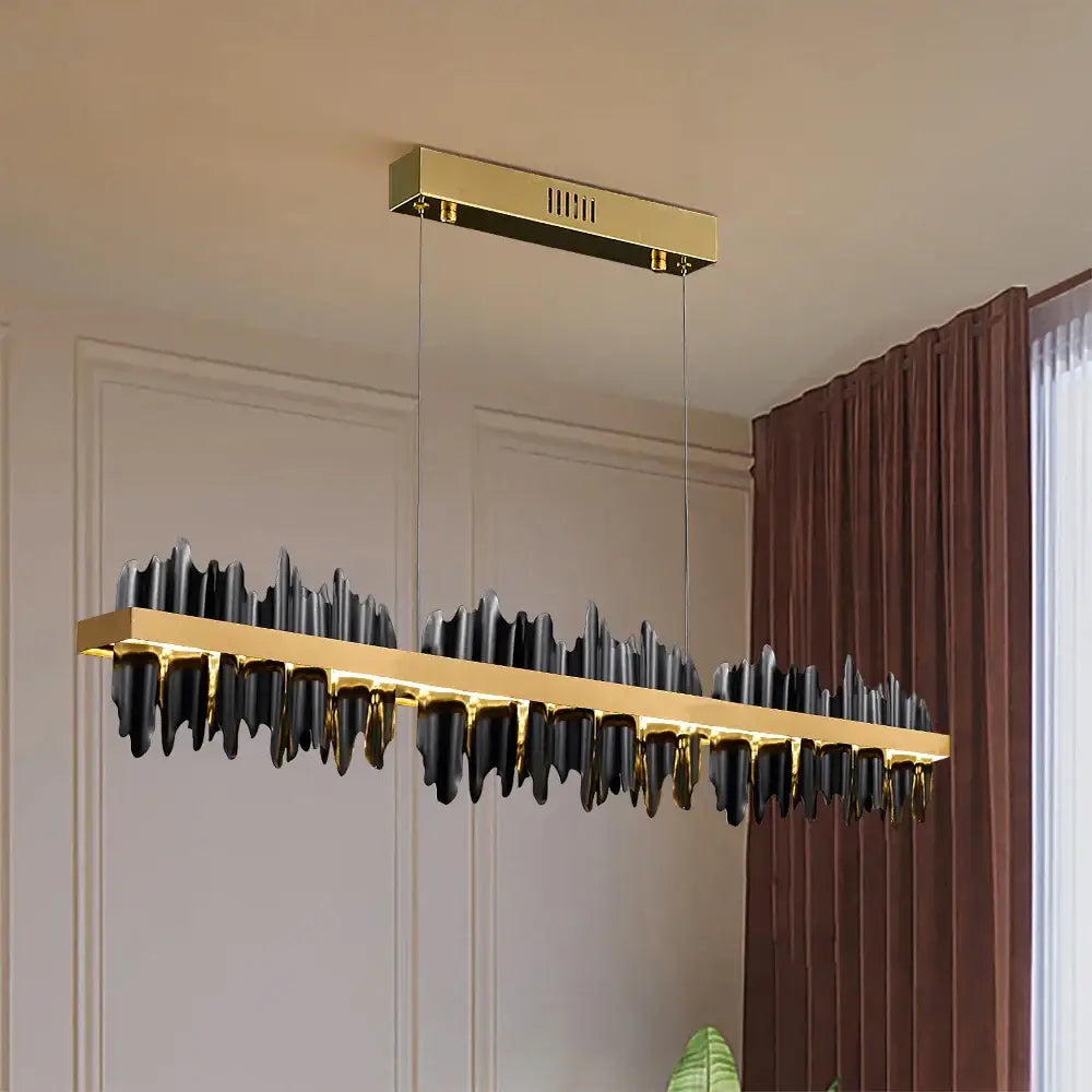 Gold Black Iceberg Chandelier for Dining Table
