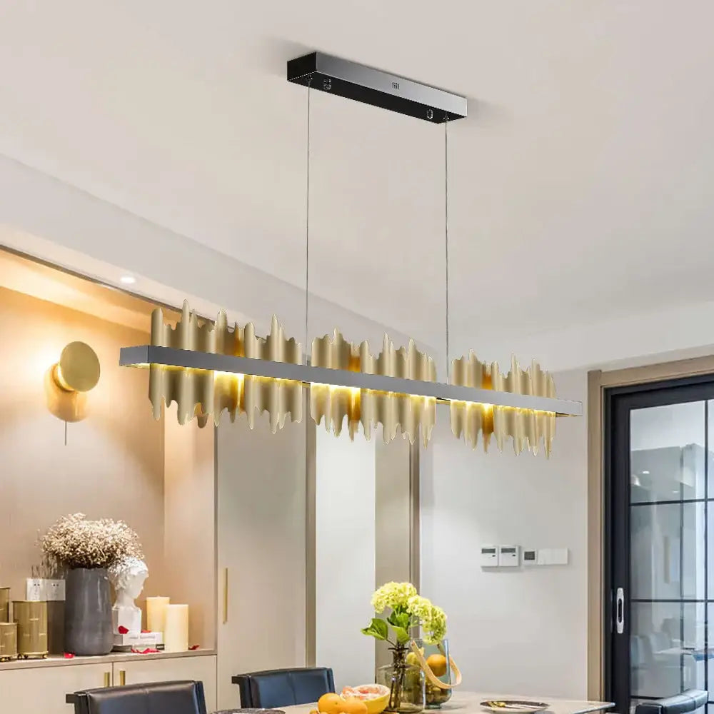 Gold Black Iceberg Chandelier for Dining Table