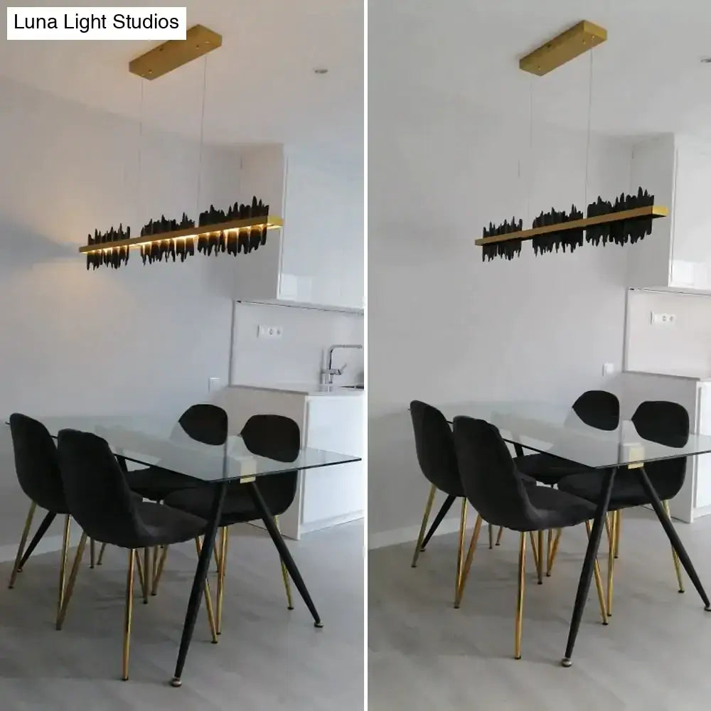 Gold Black Iceberg Chandelier