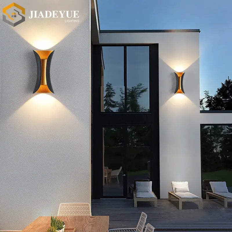 Gold Black LED Sconce