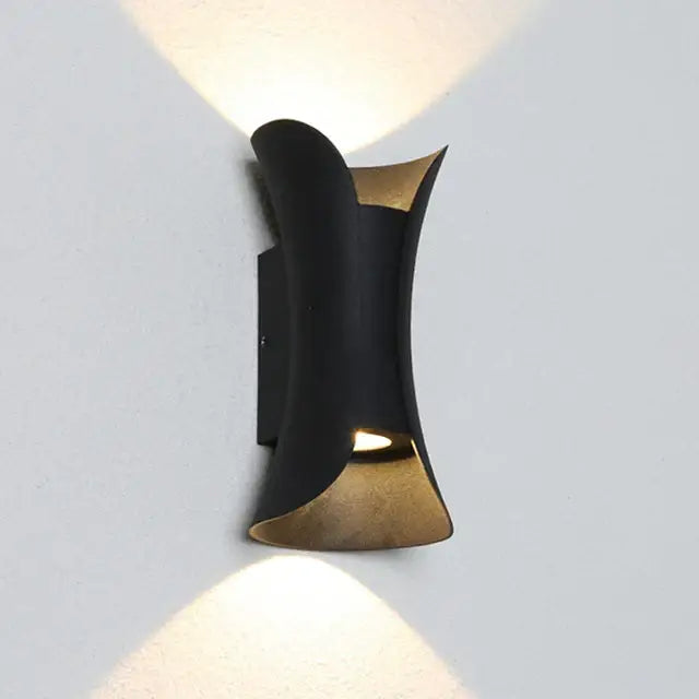 Gold Black LED Sconce